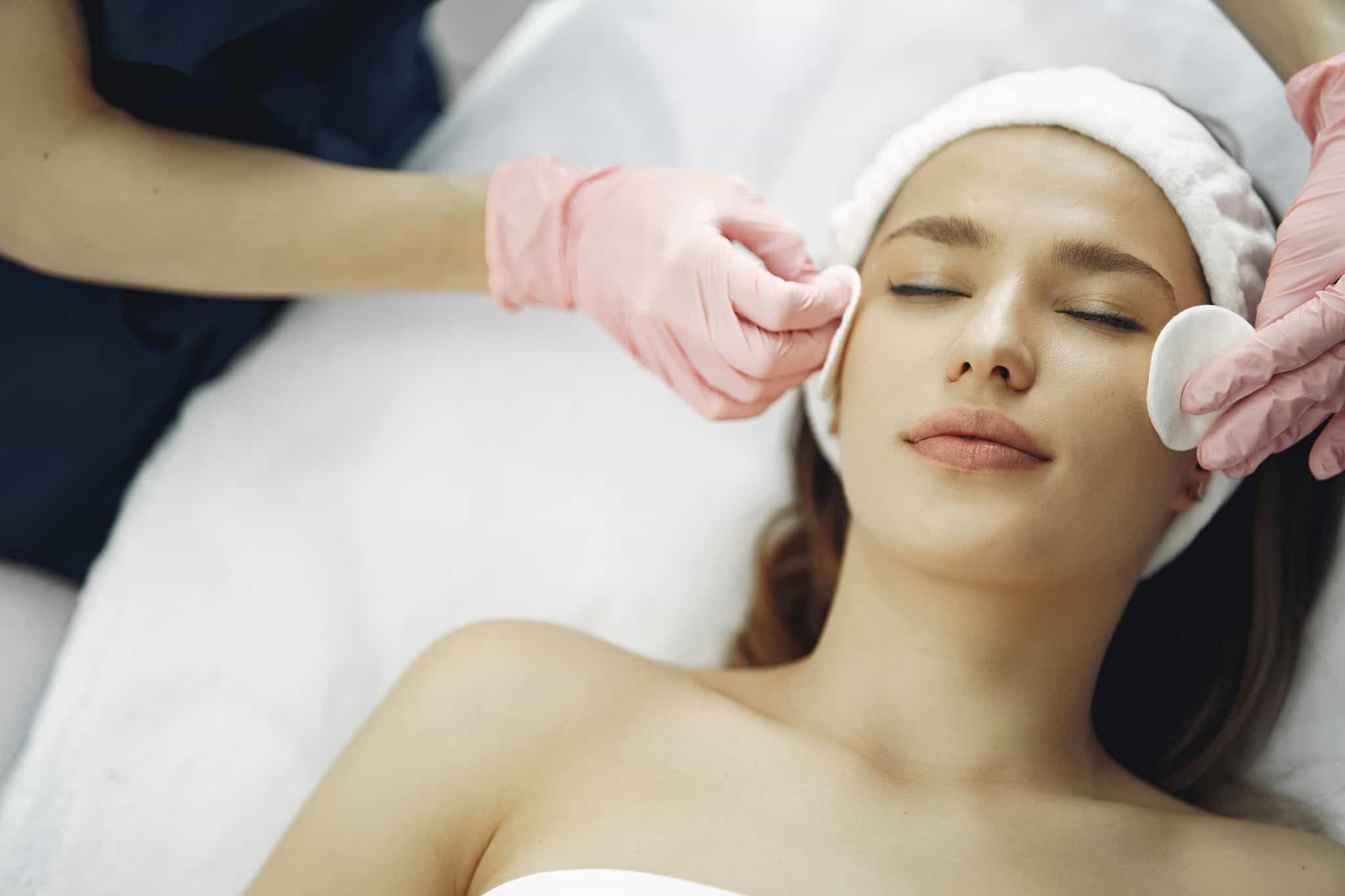 Aesthetic dermatology facial treatment zones